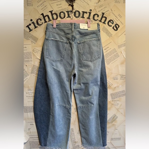 Free People Citizens Of Humanity Pieced Horseshoe Jeans Pieced Denim Fracture - Picture 8 of 8